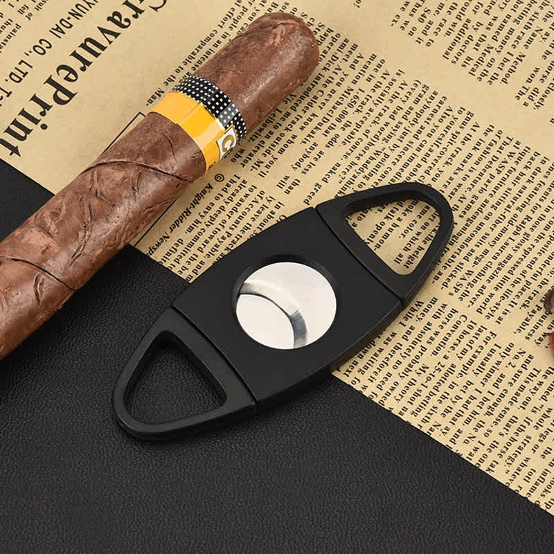 Black Double Blades Scissors Pocket Cigar Cutter - image 2