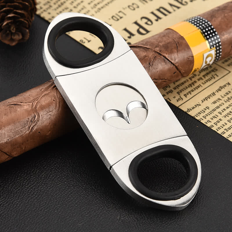 Silver Classic Portable Guillotine Gadget Cigar Cutter - Silver - image 0