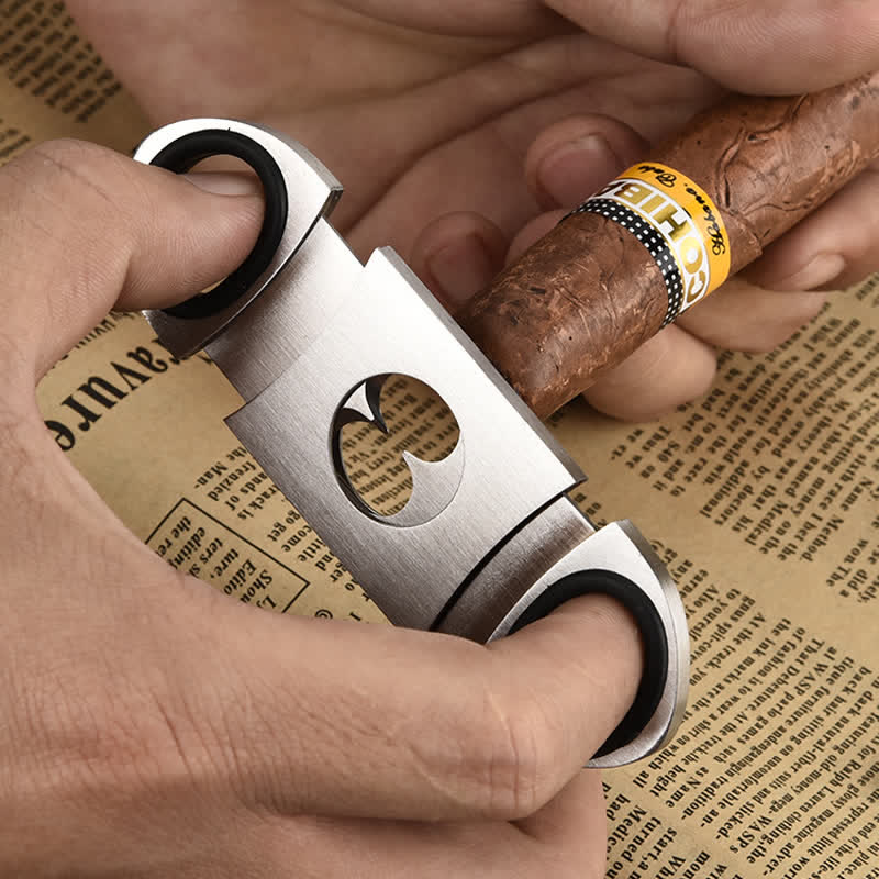 Silver Classic Portable Guillotine Gadget Cigar Cutter - image 1