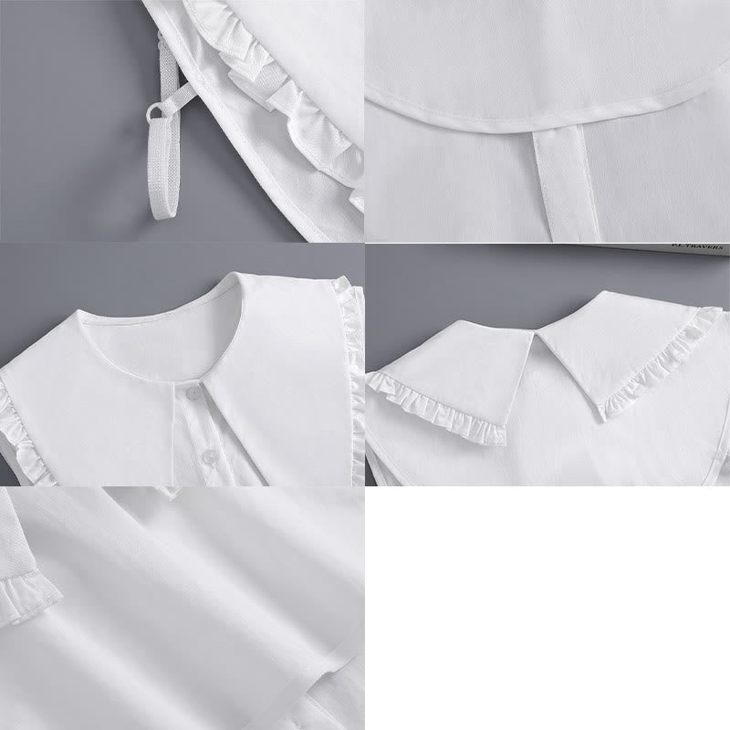 Detachable Half Shirt Blouse Large Lapel False Collar - image 10