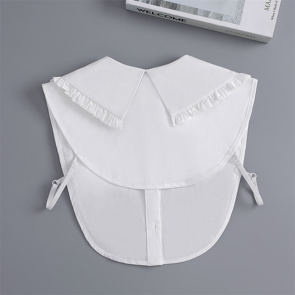 Detachable Half Shirt Blouse Large Lapel False Collar - image 9