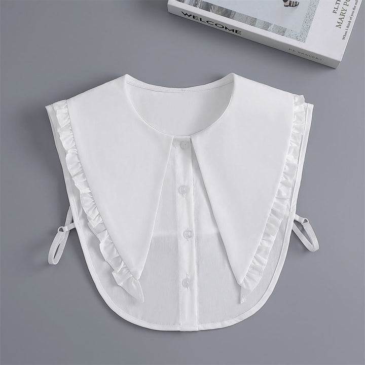 Detachable Half Shirt Blouse Large Lapel False Collar - image 7