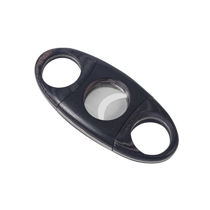 Black Ebony Wooden Double Guillotine Cigar Cutter - image 2