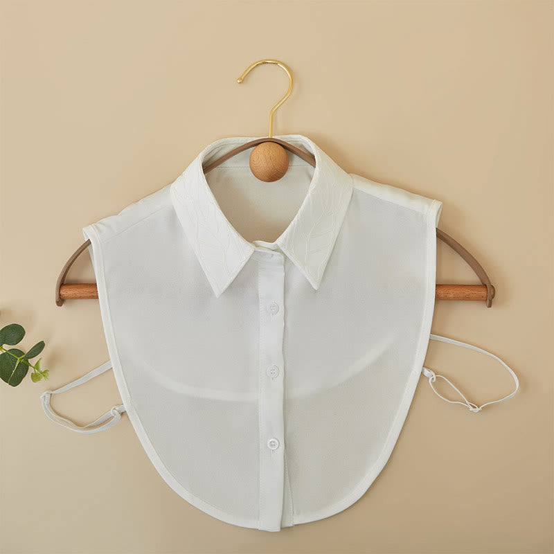 Embroidered Floral False Collar Detachable Half Shirt Blouse - image 9