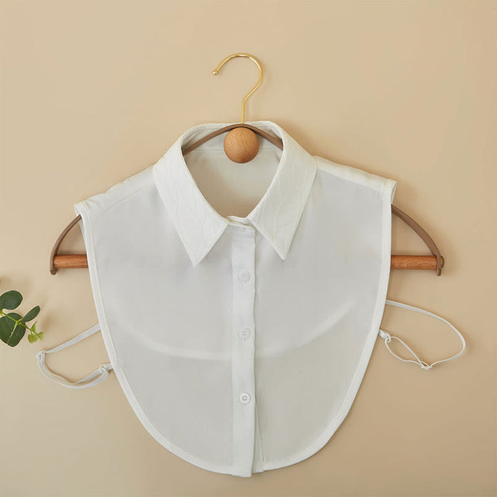 Embroidered Floral False Collar Detachable Half Shirt Blouse - image 9
