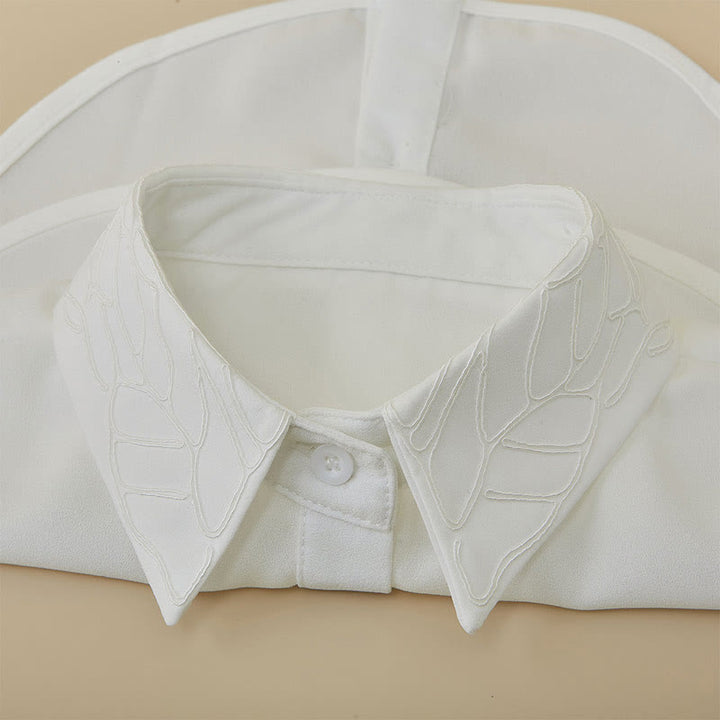 Embroidered Floral False Collar Detachable Half Shirt Blouse - image 6