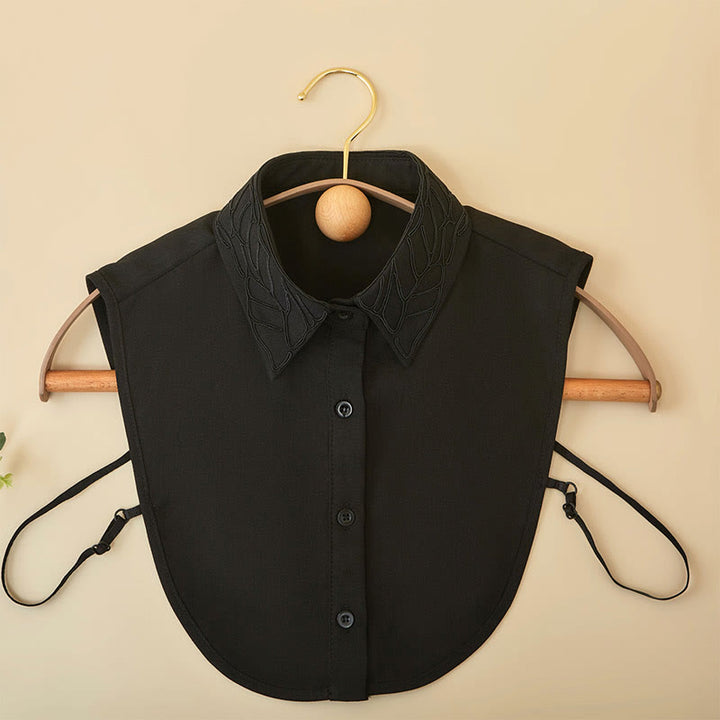Embroidered Floral False Collar Detachable Half Shirt Blouse - image 11