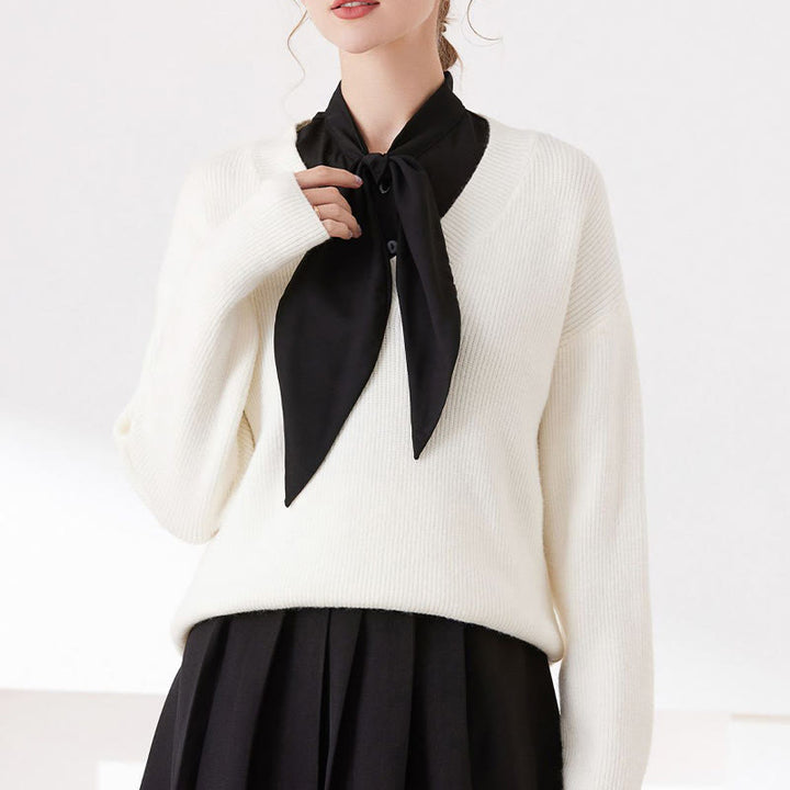 Large Bunny Fake Collar Detachable Half Shirt Blouse - image 3