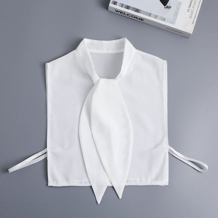 Large Bunny Fake Collar Detachable Half Shirt Blouse - White - One Size - image 12