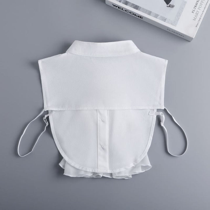 Ruffled Bowknot Fake Collar Detachable Half Shirt Accessory  - image 6