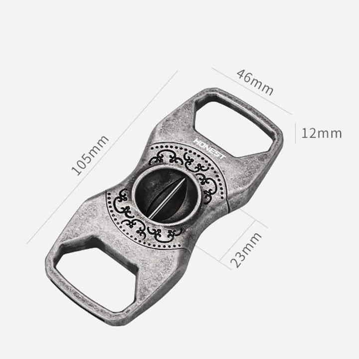 Retro Antique Silver 23MM V-Cut Premium Guillotine Cigar Cutter - image 7