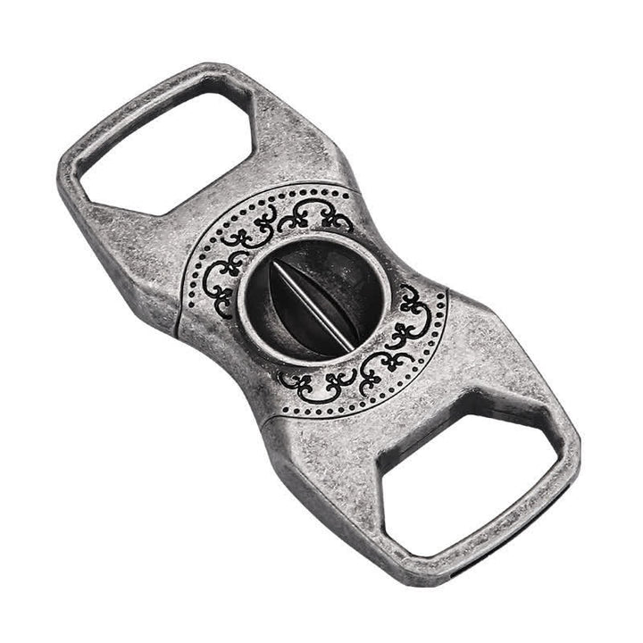 Retro Antique Silver 23MM V-Cut Premium Guillotine Cigar Cutter - image 6