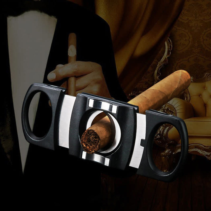 Black Guillotine Stainless Steel 27MM Double Blade Cigar Cutter - image 1