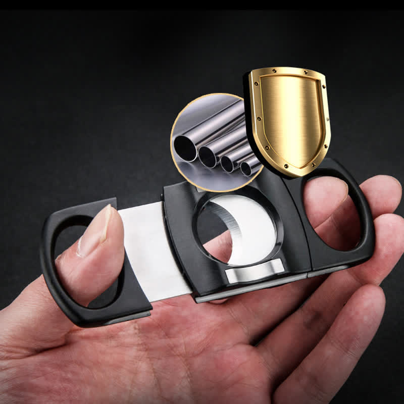 Black Guillotine Stainless Steel 27MM Double Blade Cigar Cutter - image 3