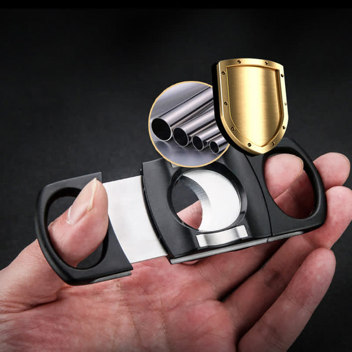 Black Guillotine Stainless Steel 27MM Double Blade Cigar Cutter - image 3