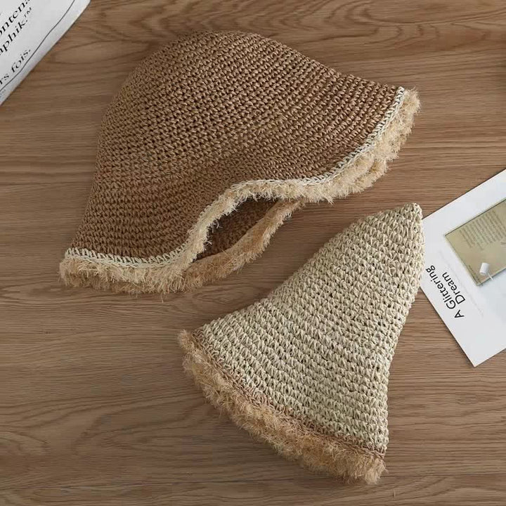 Women's Spring Summer Hat Floppy Foldable Straw Hat - image 1