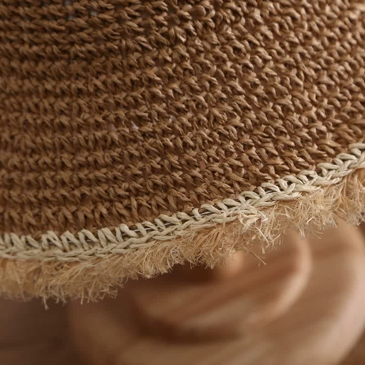 Women's Spring Summer Hat Floppy Foldable Straw Hat - image 3