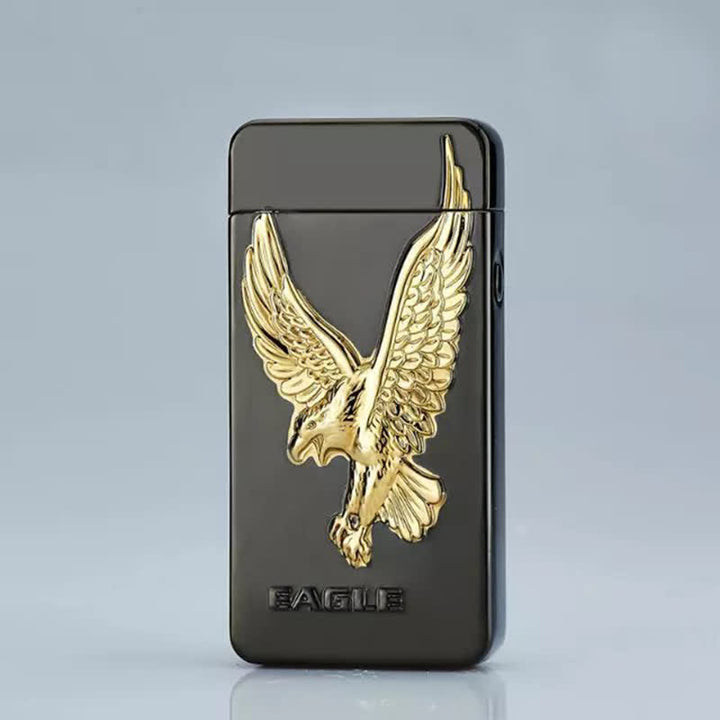 Dragon Double Arc Flameless Usb Rechargeable Electronic Lighter - Eagle - Black & Gold - image 10