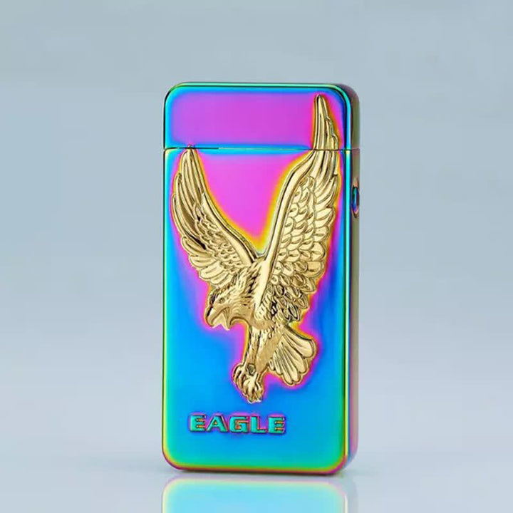 Dragon Double Arc Flameless Usb Rechargeable Electronic Lighter - Eagle - Colorful - image 11