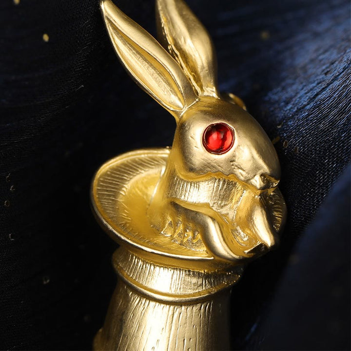 Vintage Baby Rabbit Brooch Gold Shirt Accessories - image 6