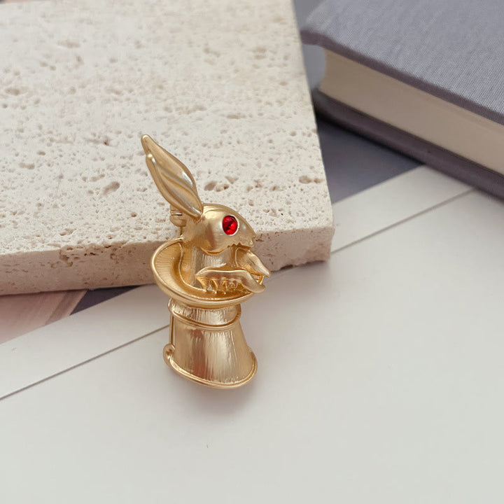 Vintage Baby Rabbit Brooch Gold Shirt Accessories