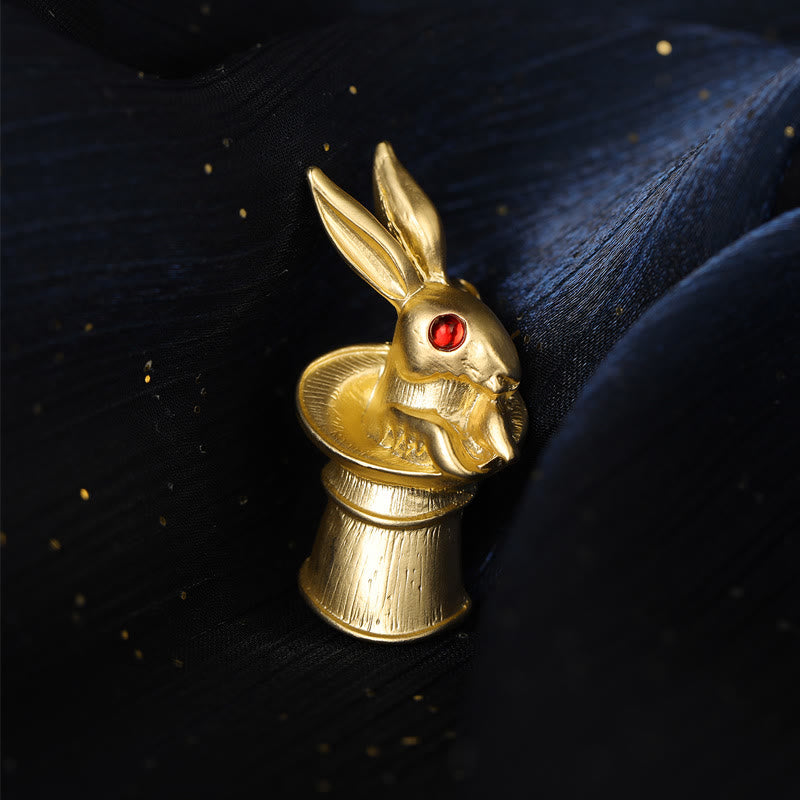 Vintage Baby Rabbit Brooch Gold Shirt Accessories - image 5