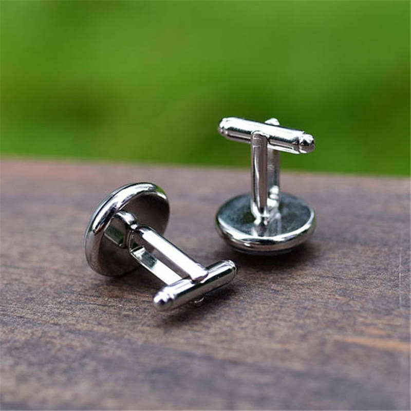 Men's 1 Pair Bunny Time Gem Button Covers Set Cufflinks - image 3
