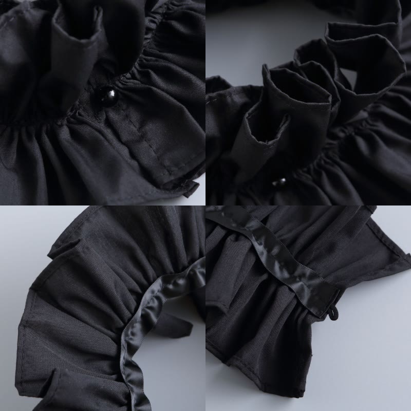 Pleated Court Ruff Collar Detachable False Collar Shirt - image 10