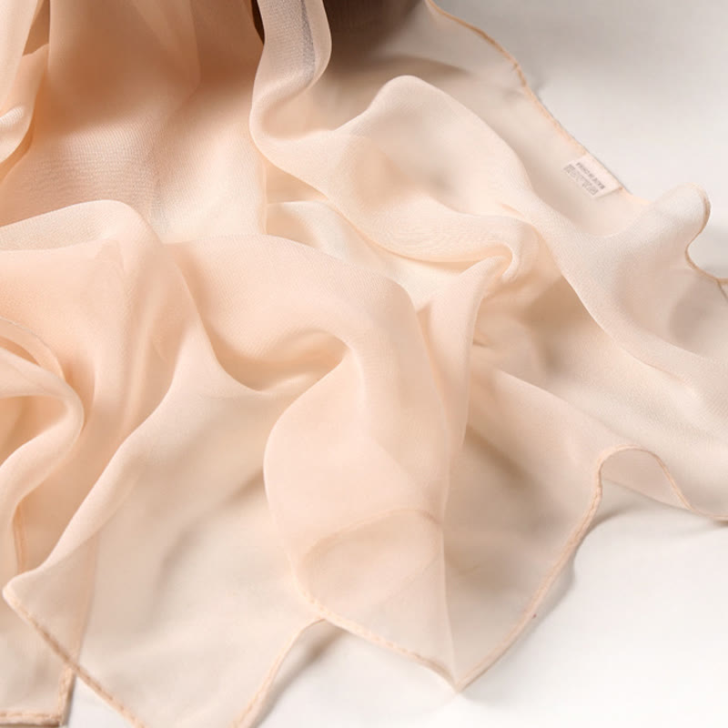 Summer Solid Color Sunscreen Thin Chiffon Scarf - image 22