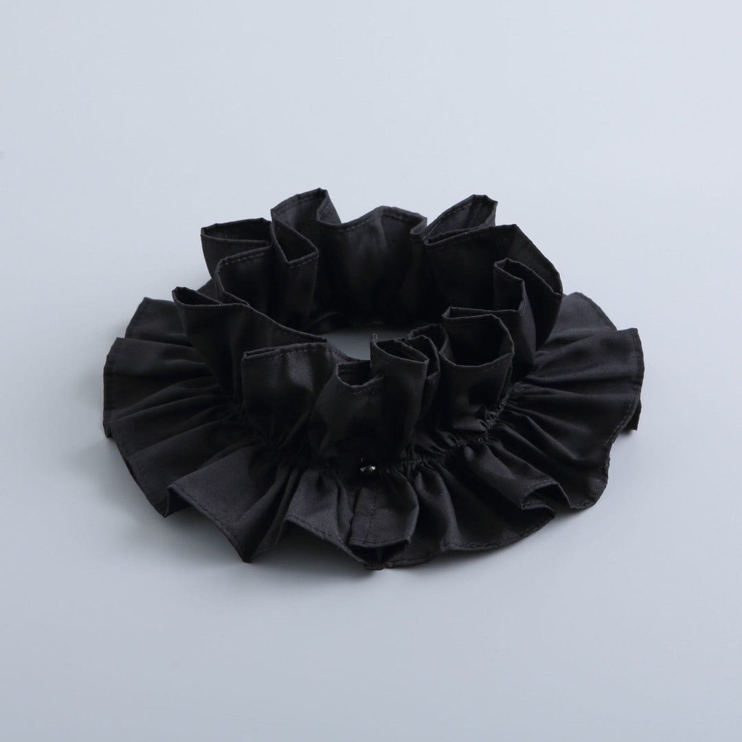 Pleated Court Ruff Collar Detachable False Collar Shirt - Black - One Size - image 5