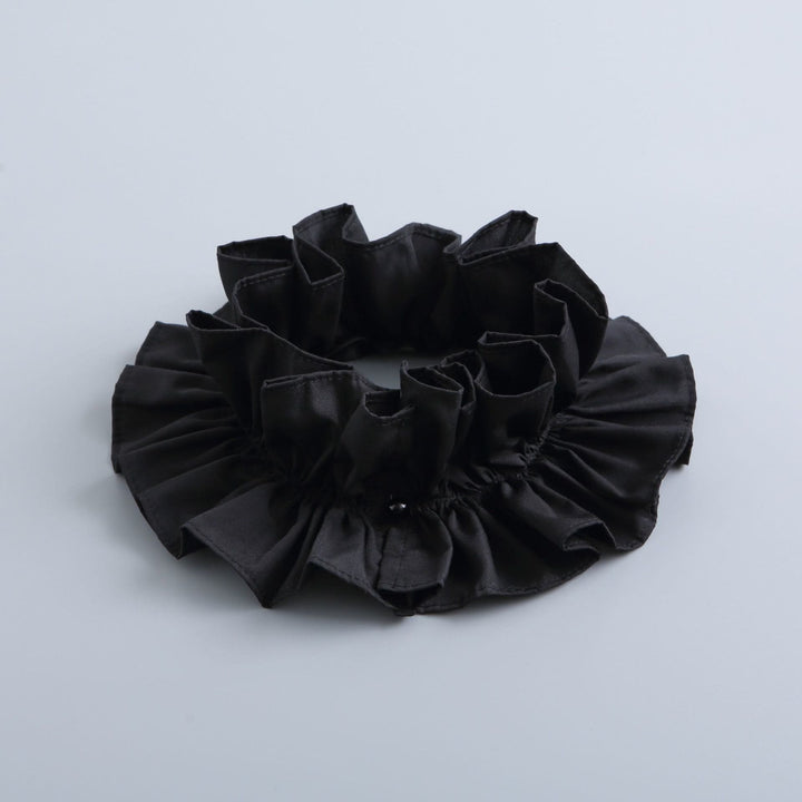 Pleated Court Ruff Collar Detachable False Collar Shirt - Black - One Size - image 5