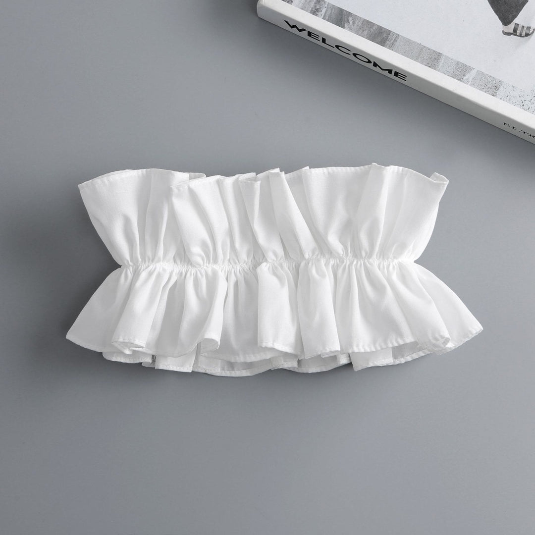 Pleated Court Ruff Collar Detachable False Collar Shirt - image 13
