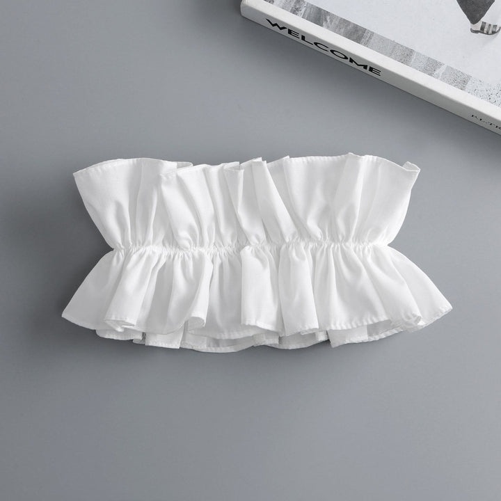 Pleated Court Ruff Collar Detachable False Collar Shirt - image 13