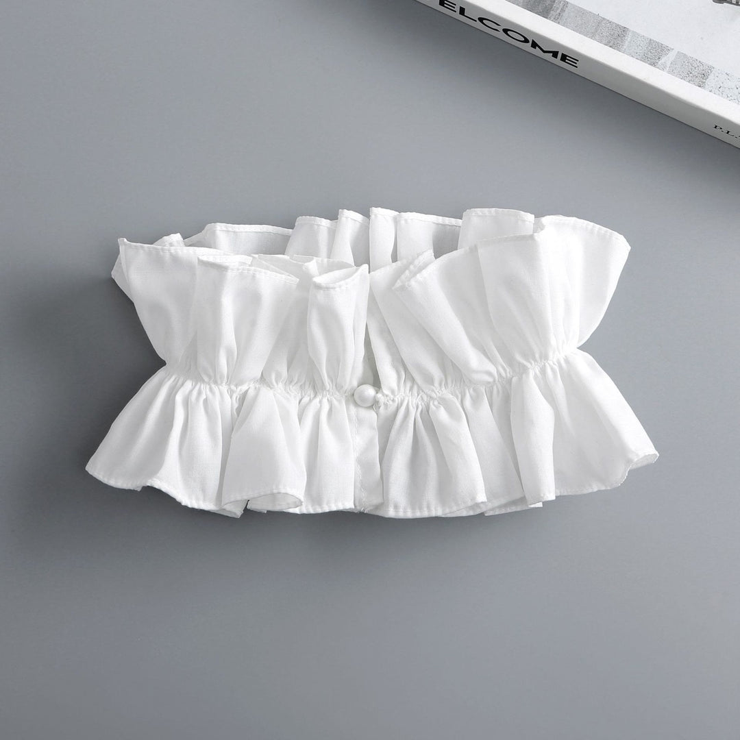 Pleated Court Ruff Collar Detachable False Collar Shirt - image 12