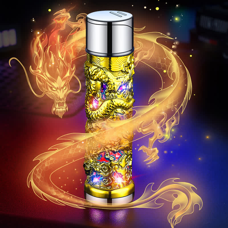 Dragon Creative LED Flash Cylindrical Refillable Butane Lighter - image 0