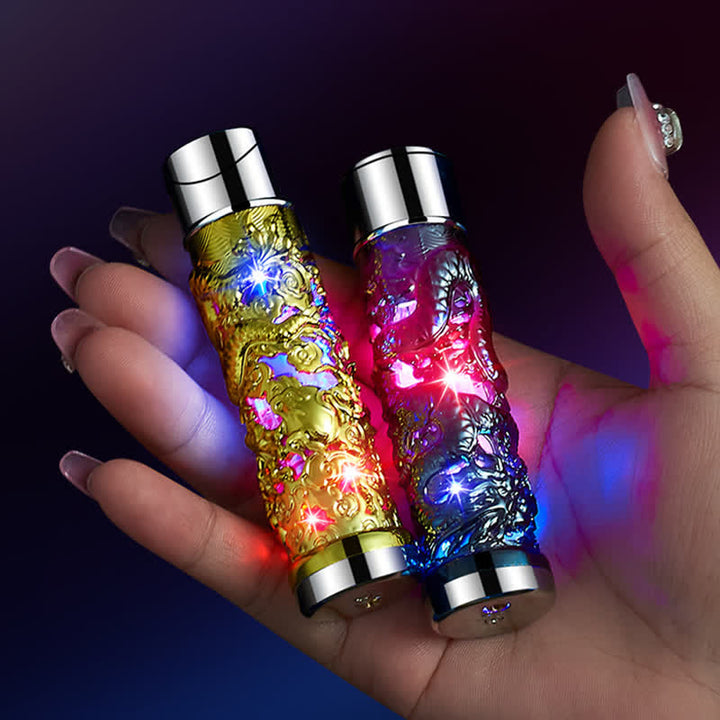 Dragon Creative LED Flash Cylindrical Refillable Butane Lighter - image 6