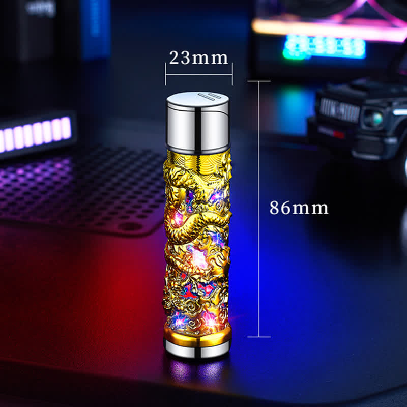 Dragon Creative LED Flash Cylindrical Refillable Butane Lighter - image 9