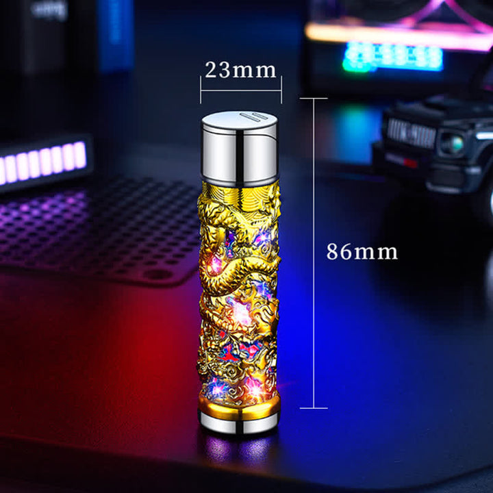 Dragon Creative LED Flash Cylindrical Refillable Butane Lighter - image 9