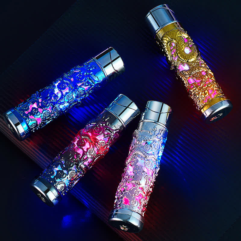 Dragon Creative LED Flash Cylindrical Refillable Butane Lighter - image 4