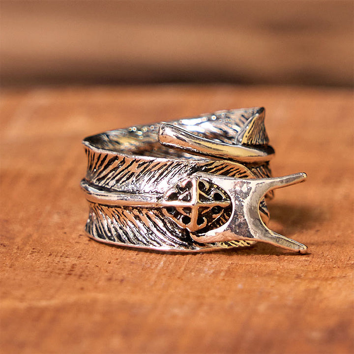 Eagle DIY Hidden Knife Belt Buckle With Feather Ring Bundle Set - image 3