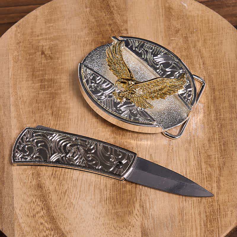 Gold & Silver DIY Hidden Knife Belt Buckle Turquoise Longhorn Pendant Bundle Set - image 31