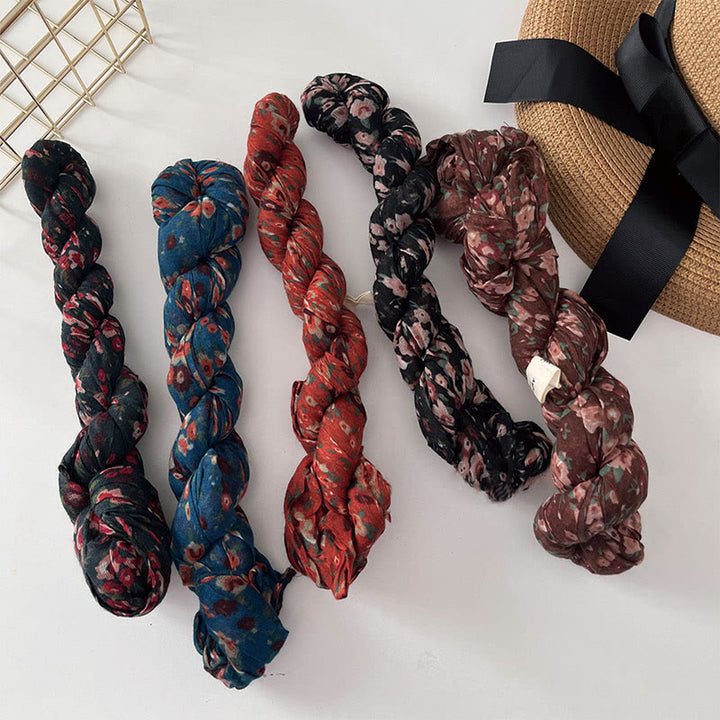 Women's Spring Pleated Floral Pattern Soft Scarf - image 6