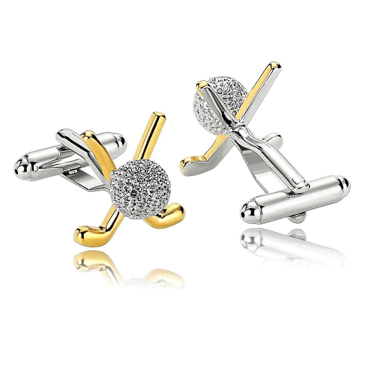 Men's 1 Pair Golf Time Button Covers Set Cufflinks - image 9