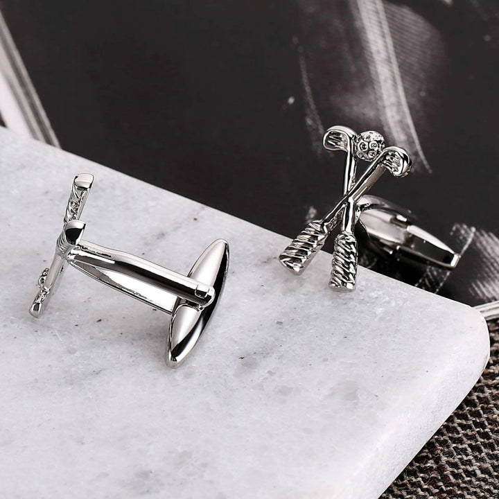 Men's 1 Pair Golf Time Button Covers Set Cufflinks - image 3