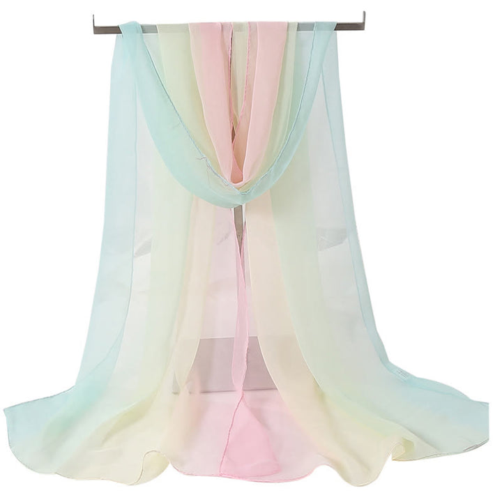 Women's Soft Solid Color Summer Sunscreen Thin Scarf - #23 Black - image 26