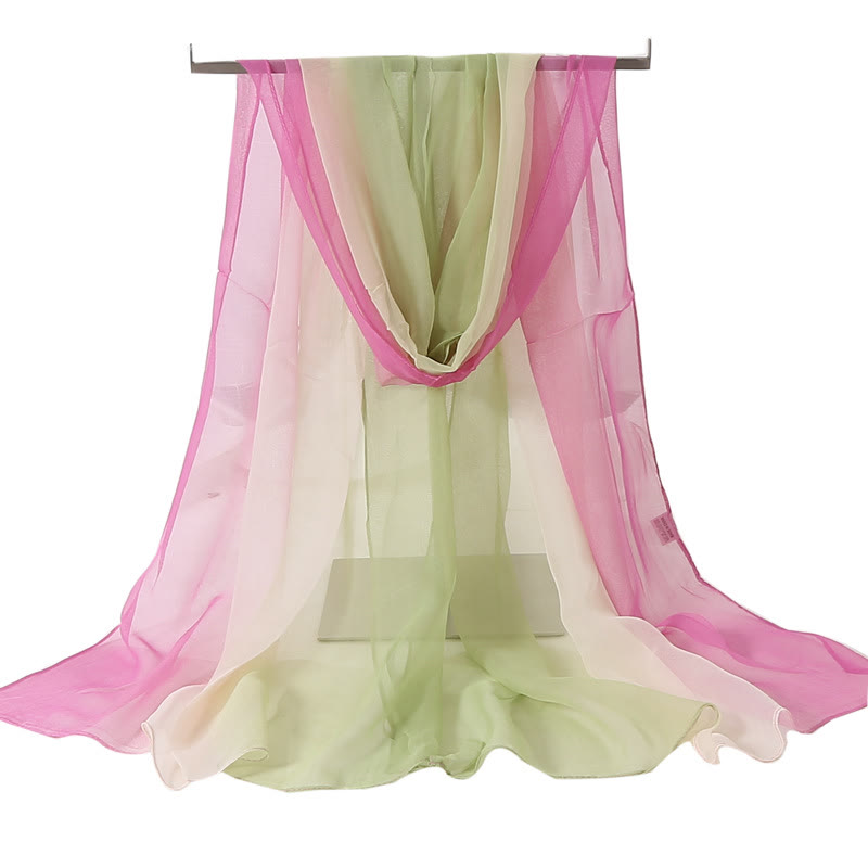 Women's Soft Solid Color Summer Sunscreen Thin Scarf - #8 LightGreen - image 9