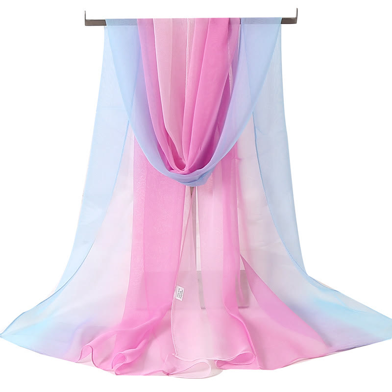 Women's Soft Solid Color Summer Sunscreen Thin Scarf - #2 PowderBlue - image 3