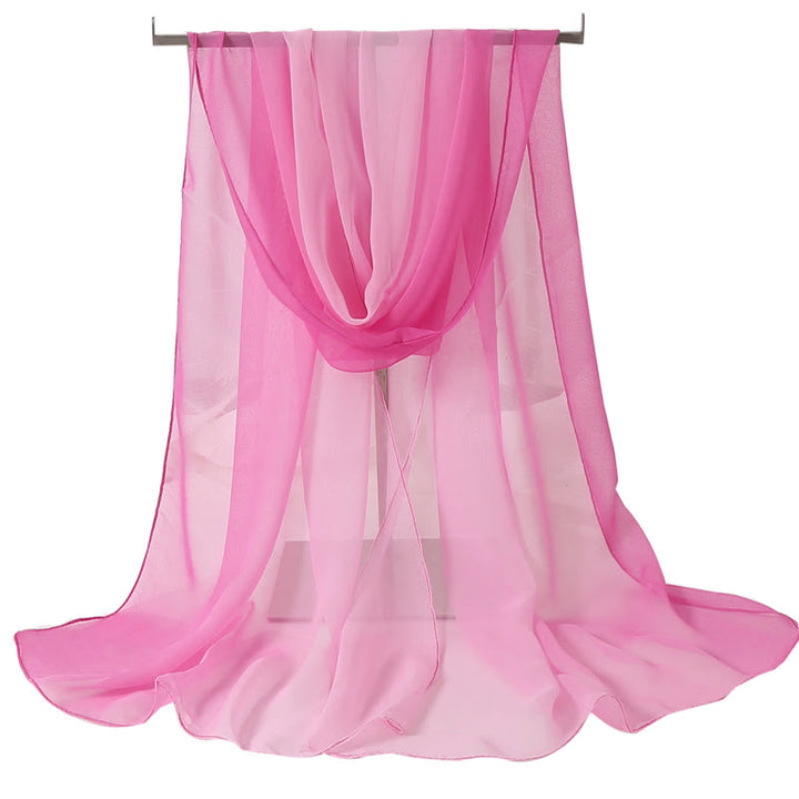 Women's Soft Solid Color Summer Sunscreen Thin Scarf - #7 HotPink - image 8