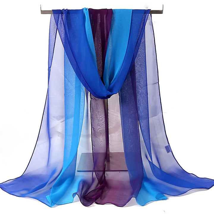 Women's Soft Solid Color Summer Sunscreen Thin Scarf - #6 RoyalBlue - image 7