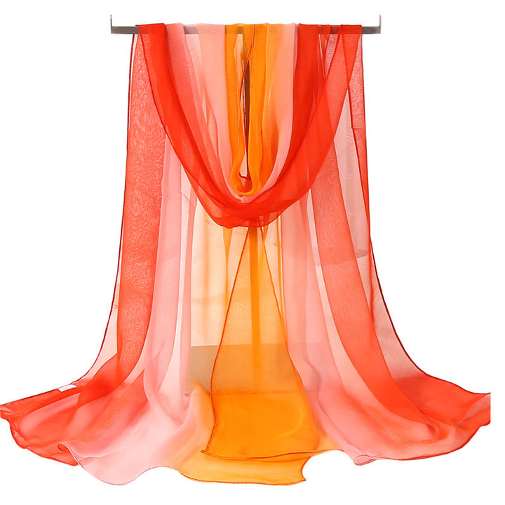 Women's Soft Solid Color Summer Sunscreen Thin Scarf - #19 Tomato - image 20